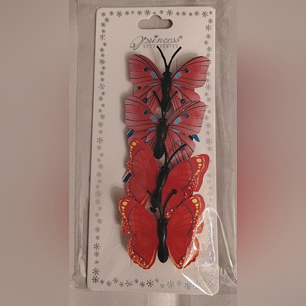 Butterfly hair clips